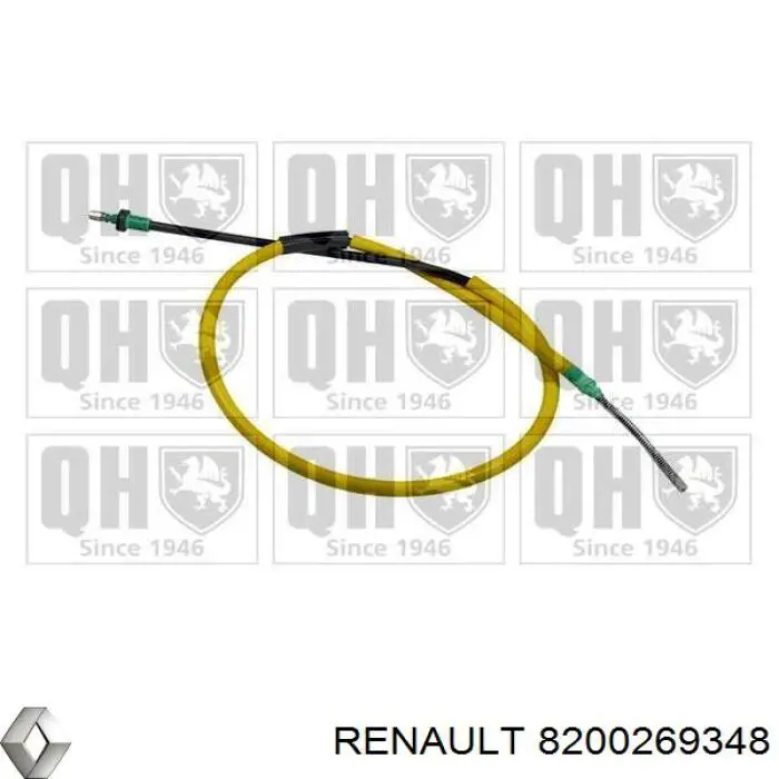 8200269348 Renault (RVI) трос ручного гальма задній, правий