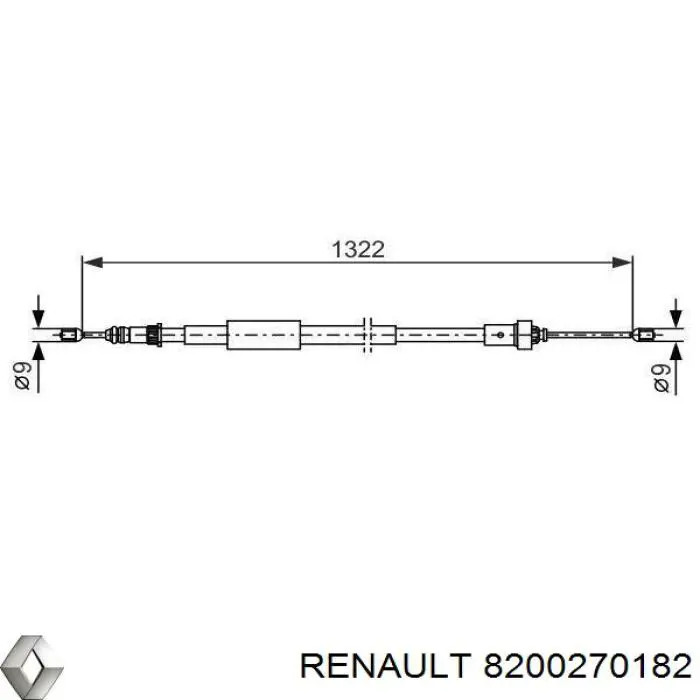 8200270182 Renault (RVI) Трос ручника задній лівий