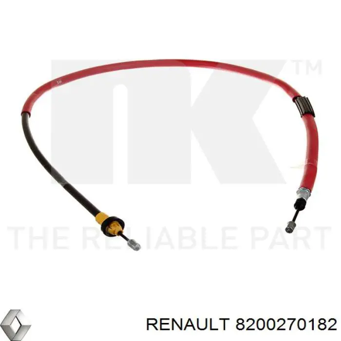 Трос стоянкового гальма задній лівий Renault (RVI) 8200270182 ціна, від 12.91 USD