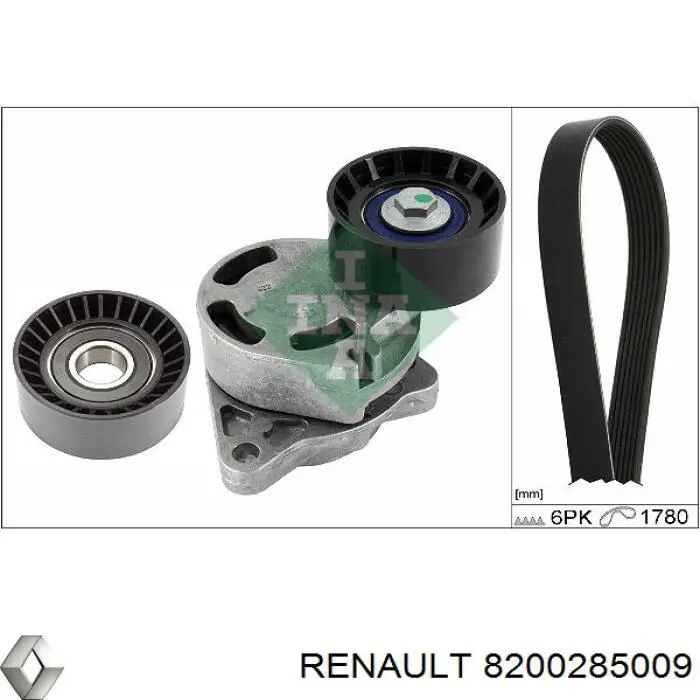 Ролик приводного ременя, паразитний Renault (RVI) 8200285009 ціна, від 7.60 USD
