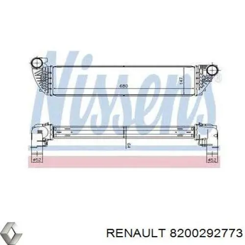 Система охолодження наддувочного повітря Renault (RVI) 8200292773 ціна, від 106.83 USD