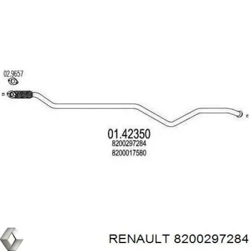 Купити 8200297284 Renault (RVI) Вихлоп