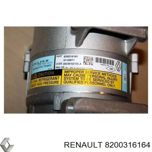 8200316164 Renault (RVI) компресор кондиціонера