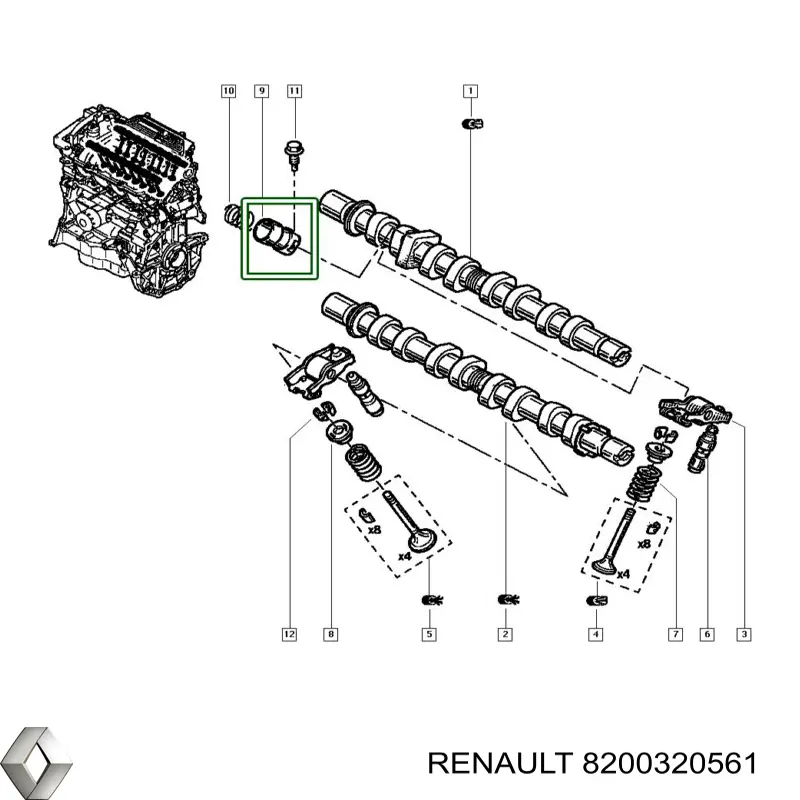 Купити 8200320561 Renault (RVI) Штовхач клапанів двигуна