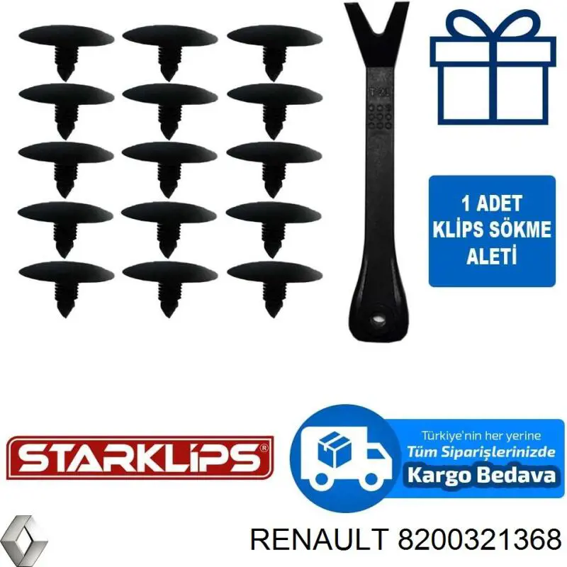 Пістон (кліп) кріплення обшивки кришки багажника C40135 Romix
