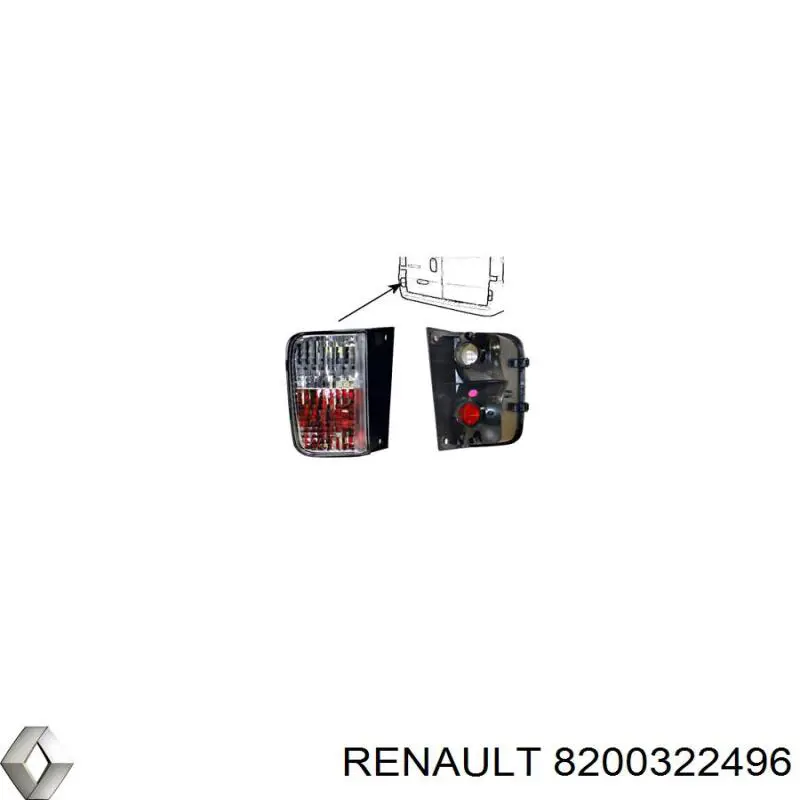 Фара задня, ліва Renault (RVI) 8200322496 ціна, від 27.90 USD