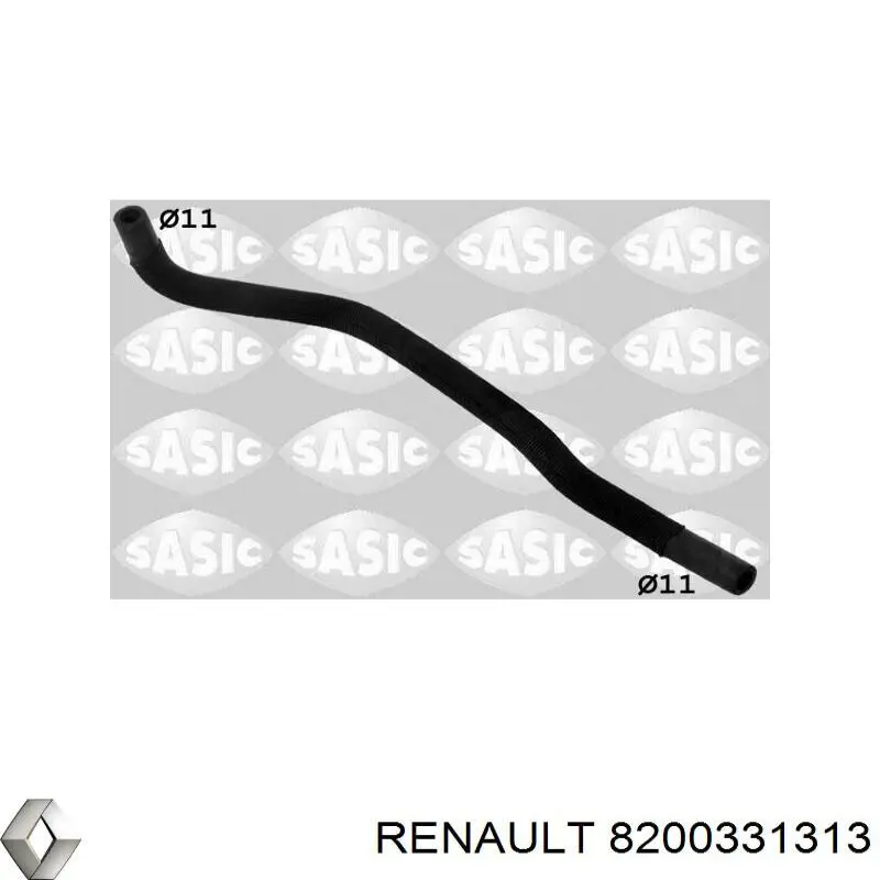 Шланг радіатора опалювача/пічки, обратка Renault (RVI) 8200331313 ціна, від 29.94 USD