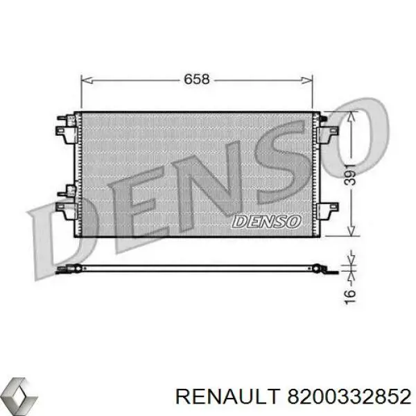 8200332852 Renault (RVI) радіатор кондиціонера