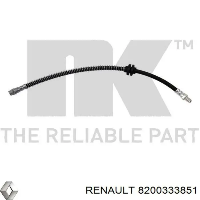 Шланг гальмівний передній Renault (RVI) 8200333851 ціна, від 7.58 USD