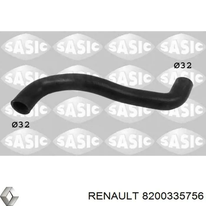 8200335756 Renault (RVI) Патрубок системи охолодження