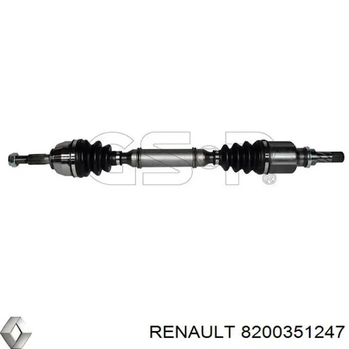 Піввісь (привід) передня, ліва 8200351247 Renault (RVI)