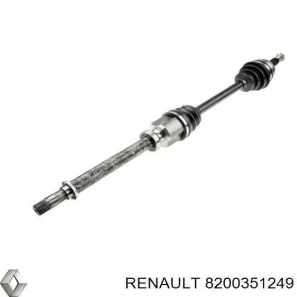 Піввісь передня, права Renault (RVI) 8200351249 ціна, від 77.21 USD