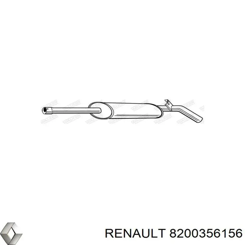 Глушник, задня частина 8200356156 Renault (RVI)