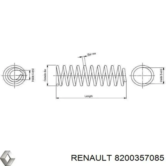 Купити 8200357085 Renault (RVI) Задні пружини