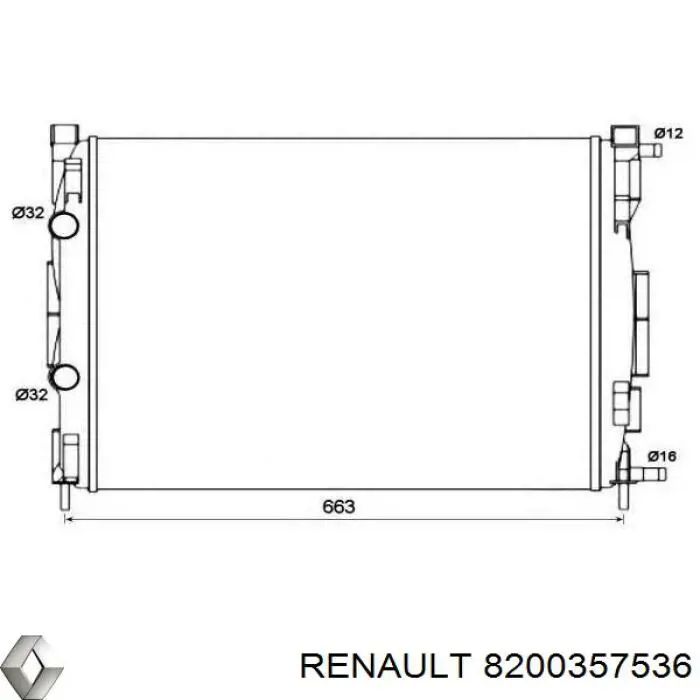 Радіатор основний Renault (RVI) 8200357536 ціна, від 45.10 USD