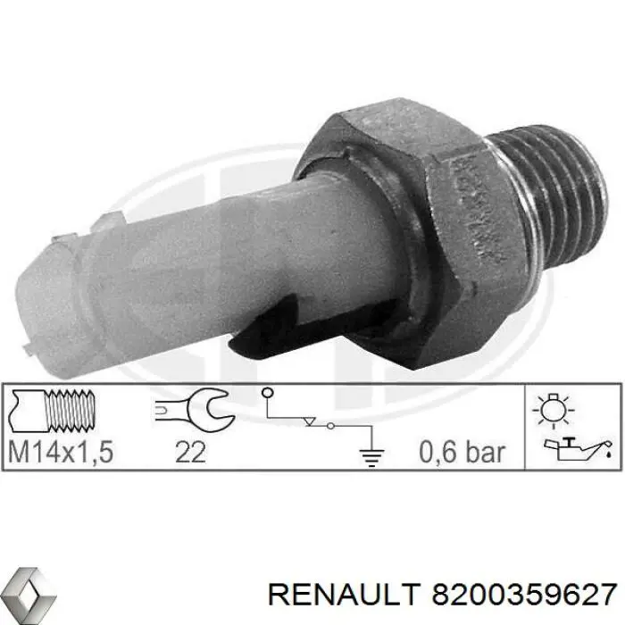 Купити 8200359627 Renault (RVI) Датчик тиску масла