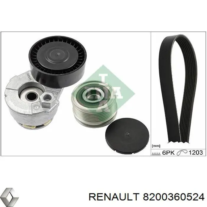 Натягувач приводного ременя Renault (RVI) 8200360524