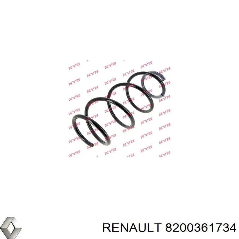 8200361734 Renault (RVI) Пружина амортизатора передняя