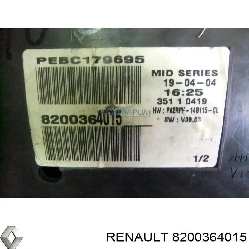 Спідометр Renault (RVI) 8200364015 ціна, від 14.09 USD