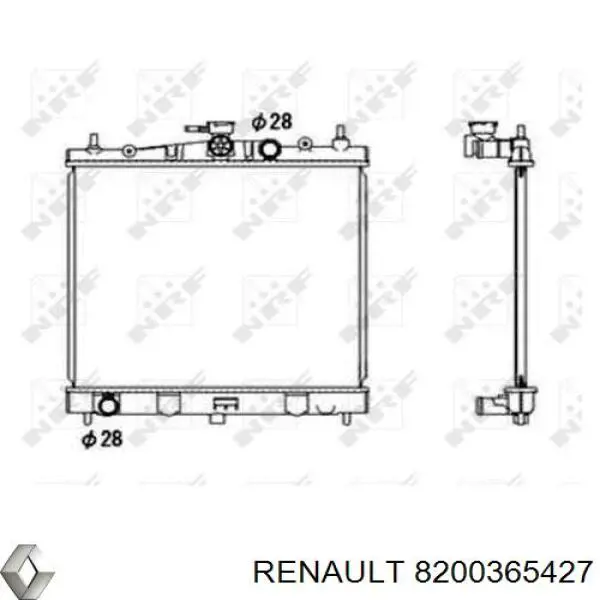 Радіатор основний Renault (RVI) 8200365427 ціна, від 75.38 USD