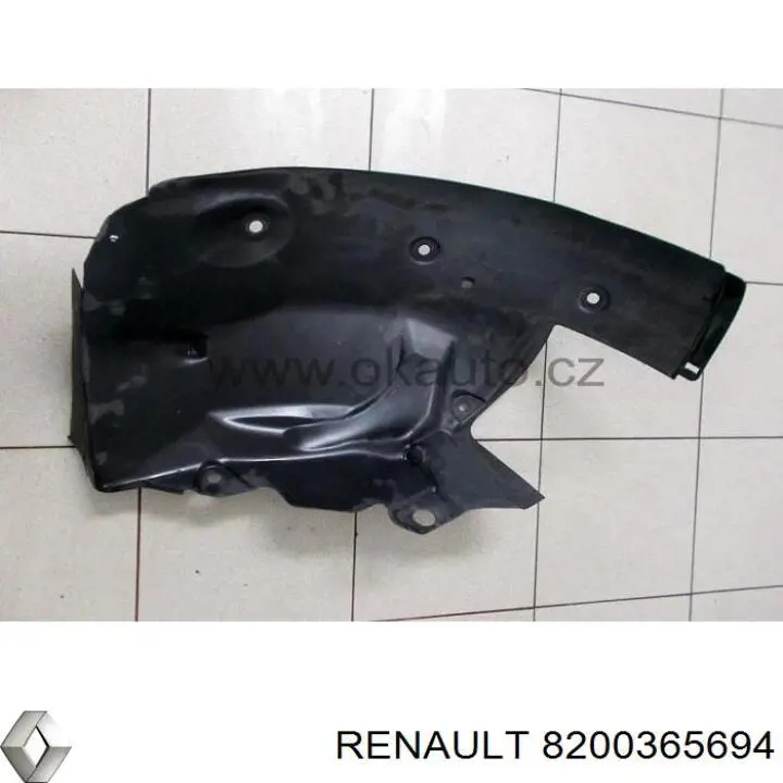 Підкрилок переднього крила, лівий задній 8200365694 Renault (RVI)