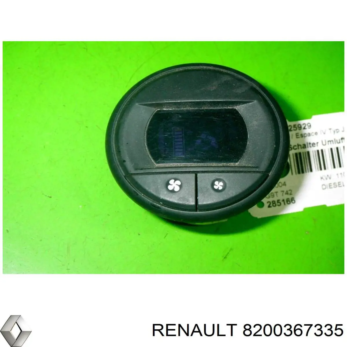 Блок управління кондиціонером 8200367335 Renault (RVI)
