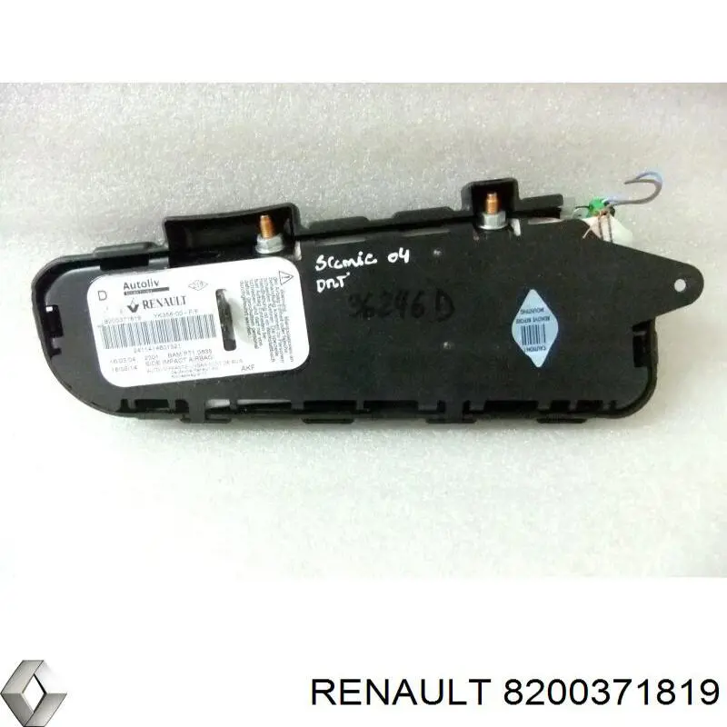 Подушка безпеки AIRBAG спинки сидіння, правого 8200371819 Renault (RVI)