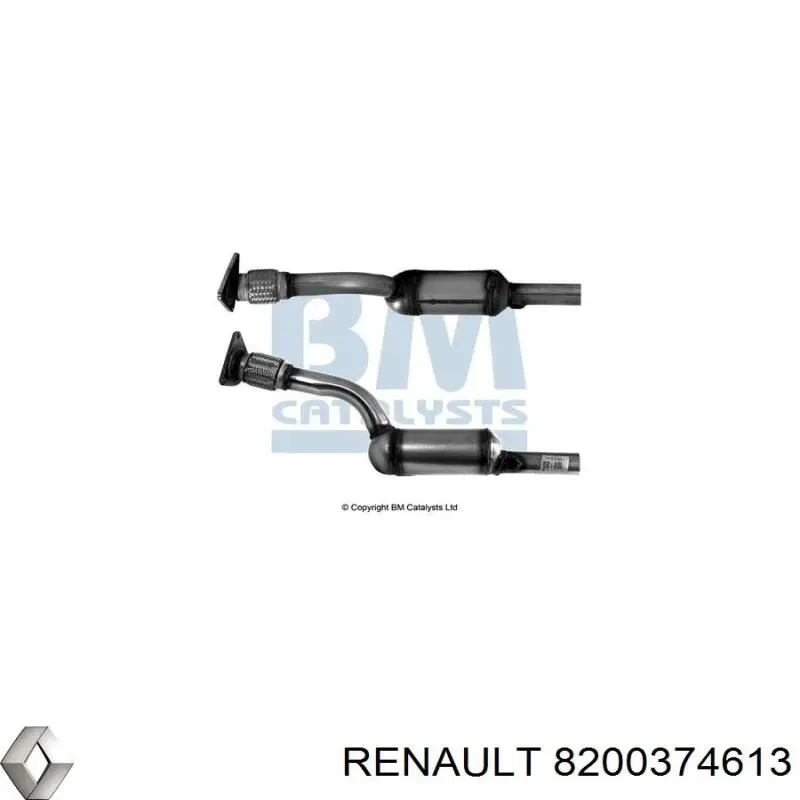 Труба приймальна (штани) глушника, передня Renault (RVI) 8200374613 ціна, від 218.04 USD