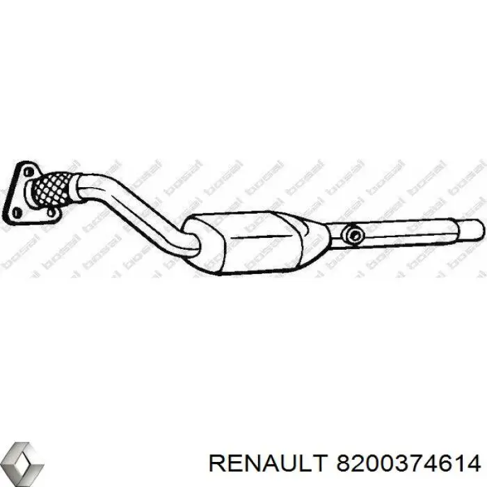 8200374614 Renault (RVI) труба приймальна (штани глушника, передня)