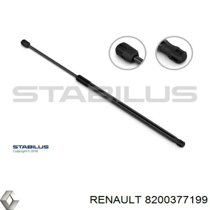Купити 8200377199 Renault (RVI) Амортизатор двері багажника