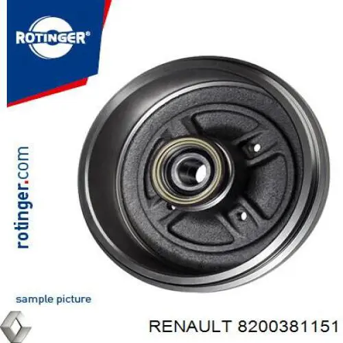 Барабан гальмівний задній Renault (RVI) 8200381151 ціна, від 91.42 USD