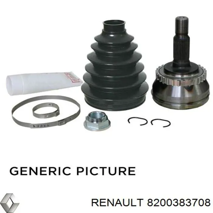 Піввісь передня, права Renault (RVI) 8200776962 ціна, від 92.71 USD