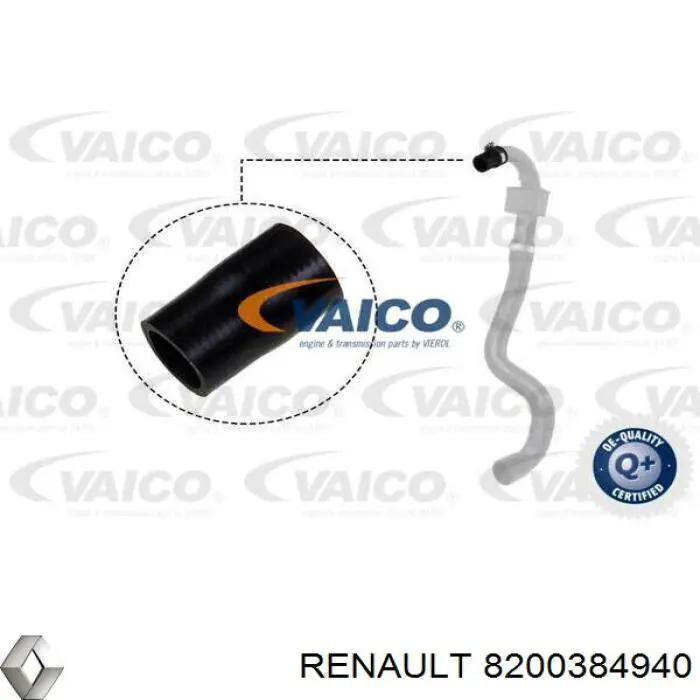 Шланг/патрубок интеркуллера Renault (RVI) 8200384940 ціна, від 15.57 USD