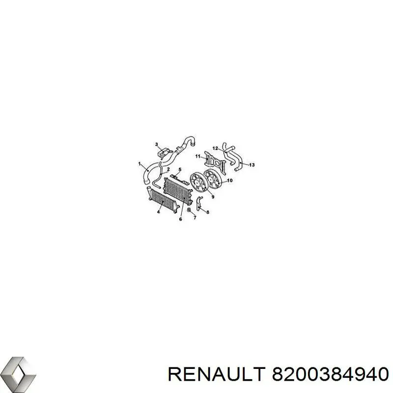Купити 8200384940 Renault (RVI) Шланг/патрубок интеркуллера