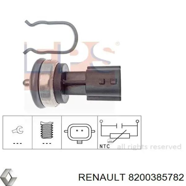 8200385782 Renault (RVI) датчик температури охолоджуючої рідини