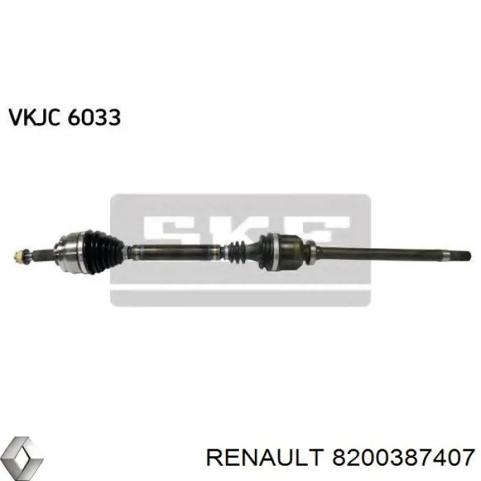 Піввісь передня, права Renault (RVI) 7711368092 ціна, від 252.83 USD