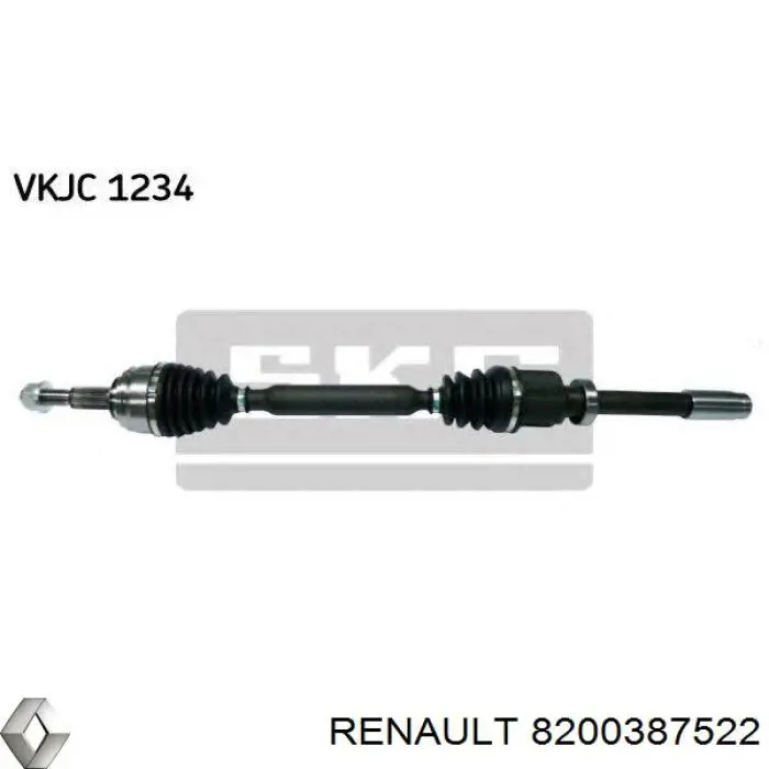 Купити 8200387522 Renault (RVI) Піввісь права
