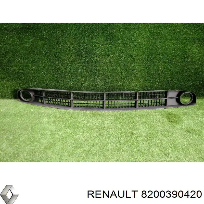 Решітка переднього бампера, центральна Renault (RVI) 8200390420 ціна, від 70.66 USD