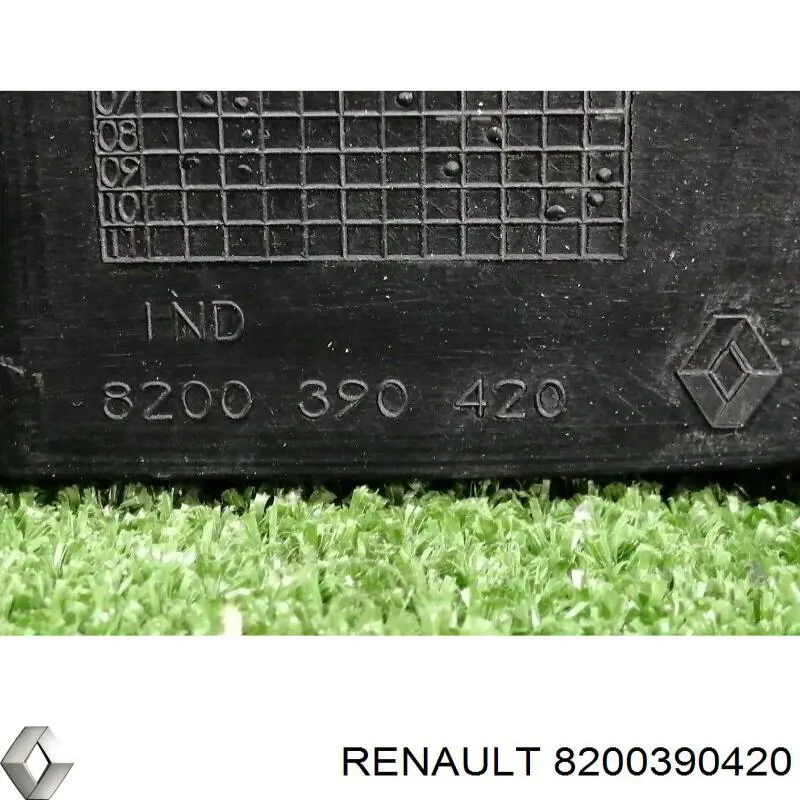 Решітка переднього бампера, центральна 8200390420 Renault (RVI)