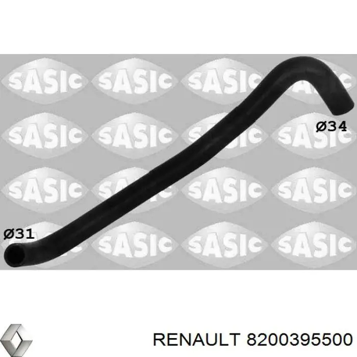 8200395500 Renault (RVI) шланг/патрубок радіатора охолодження, нижній