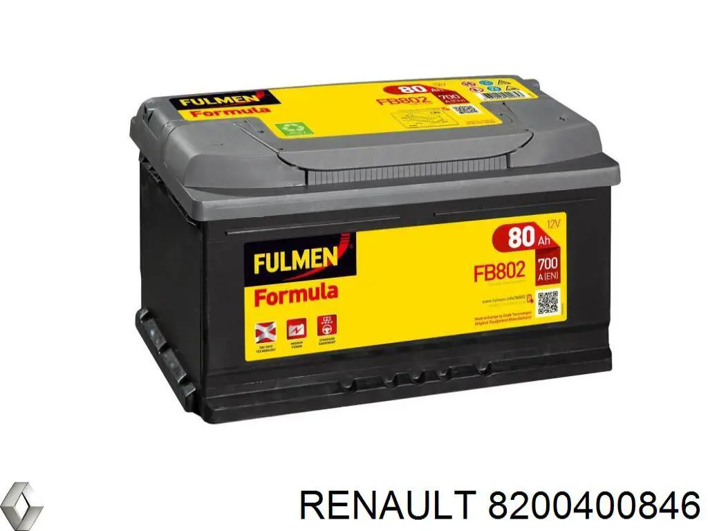 Акумуляторна батарея, АКБ 8200400846 Renault (RVI)