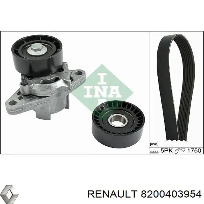 Натягувач приводного ременя 8200403954 Renault (RVI)