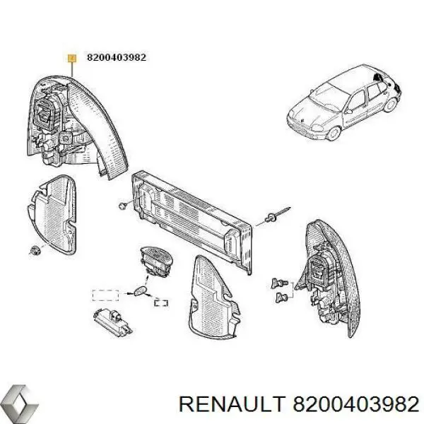 8200403982 Renault (RVI) Ліхтар задній правий