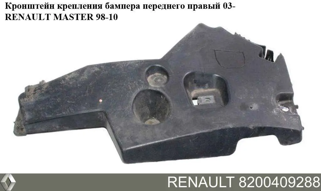 Праве кріплення переднього бампера Renault (RVI) 8200409288 ціна, від 9.15 USD
