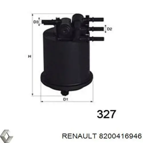 8200416946 Renault (RVI) фільтр паливний