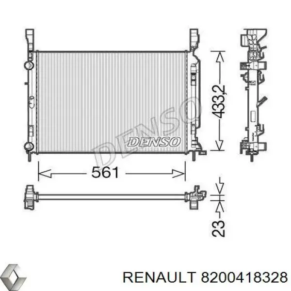 8200418328 Renault (RVI) радіатор охолодження двигуна
