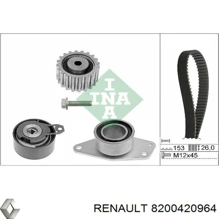 Купити 8200420964 Renault (RVI) Ролик паразитний ГРМ
