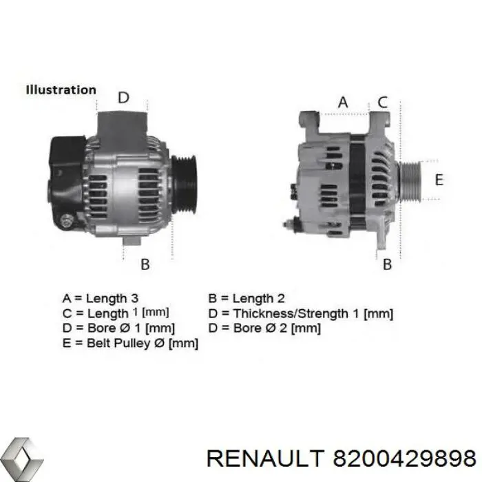 Купити 8200429898 Renault (RVI) Генератор