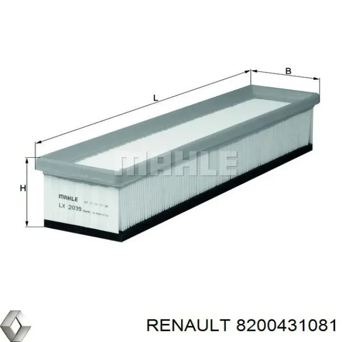 8200431081 Renault (RVI) фільтр повітряний