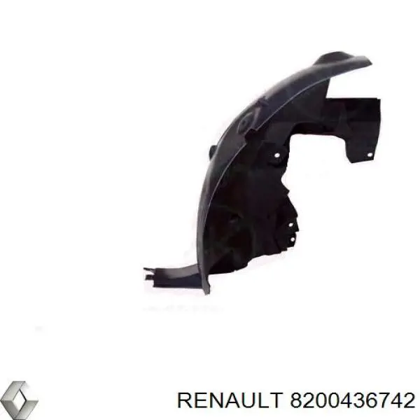Підкрилок заднього крила, лівий Renault (RVI) 767498988R ціна, від 17.56 USD